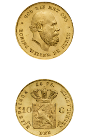Золотая монета 10 флоринов